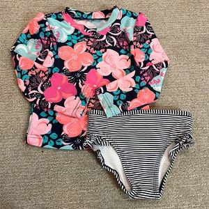 Long sleeve. 2-piece swimsuit